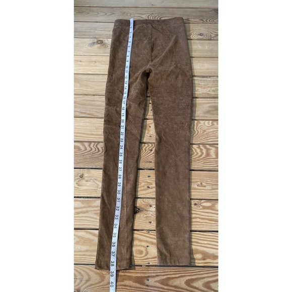 NEW Ooberswank Faux Suede Pull On Pants Size XS Women’s Brown - Picture 5 of 8